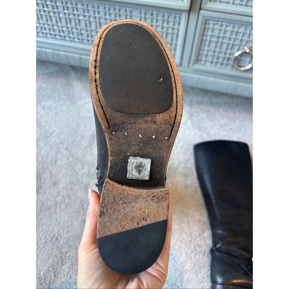 FRYE Lynn Strap Tall Zipper Riding Boots Sz 7.5, $325 - Picture 6 of 7